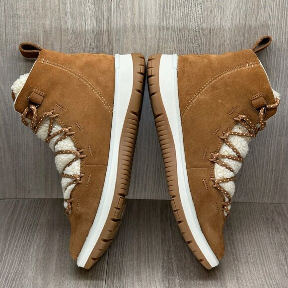 UGG Shoes Womans 10 Lakesider Heritage Mid Waterproof Winter Sneaker Boots Brown - Picture 8 of 12